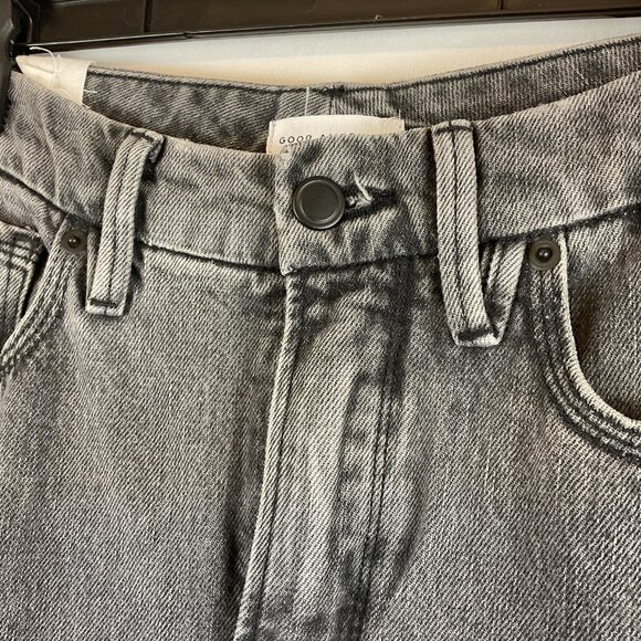 Good American Good 90s Relaxed Fit Jeans 4/27 Gray Muted Black - Picture 5 of 11